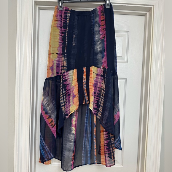 Gianni Bini Colorful High Low Maxi Skirt - Picture 5 of 8